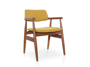 CENA - Upholstered beech chair with armrests _ 5A Design